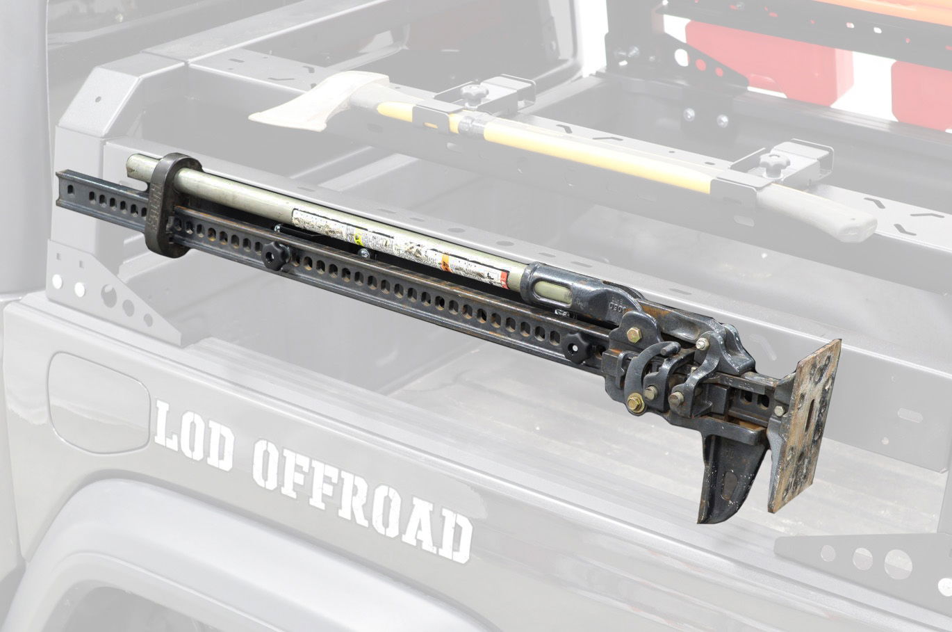 Black-O.P. Bed Rack Hi-lift Jack Mounts