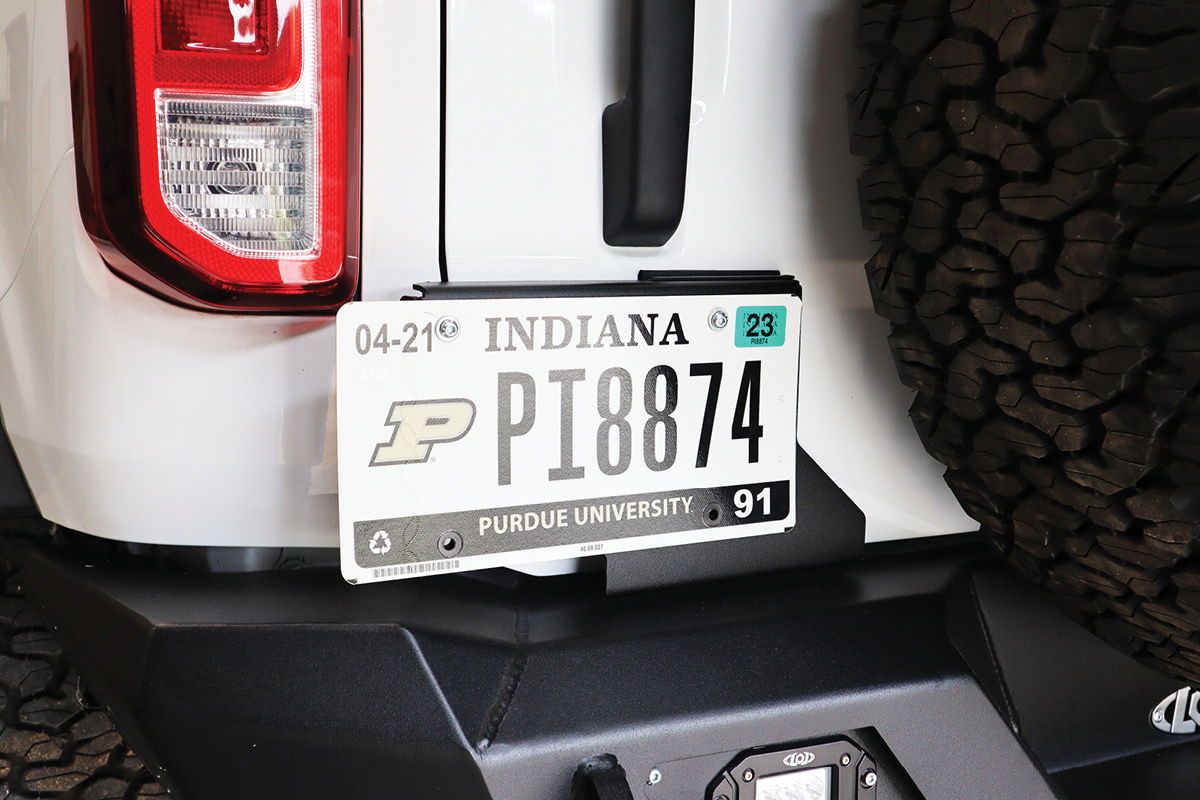 2021+ Bronco Rear License Plate Door Mount