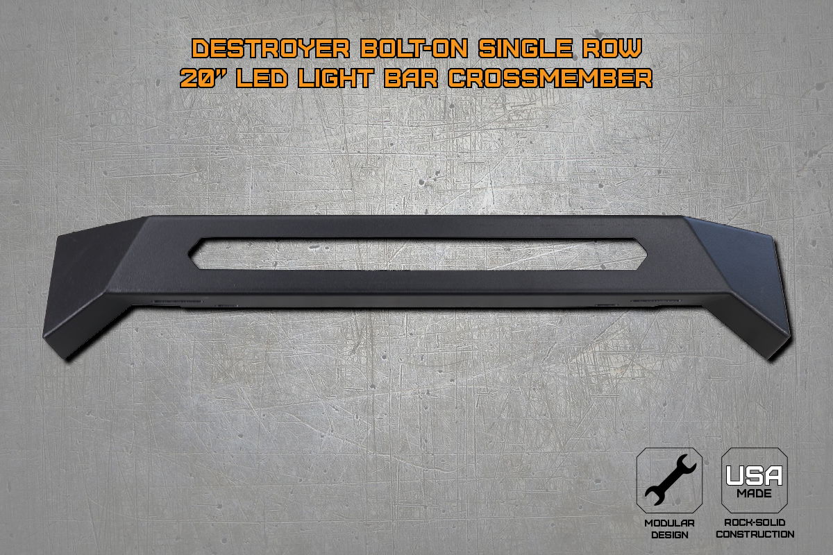 Destroyer Bolt-on Single Row 20" LED Light Bar Crossmember