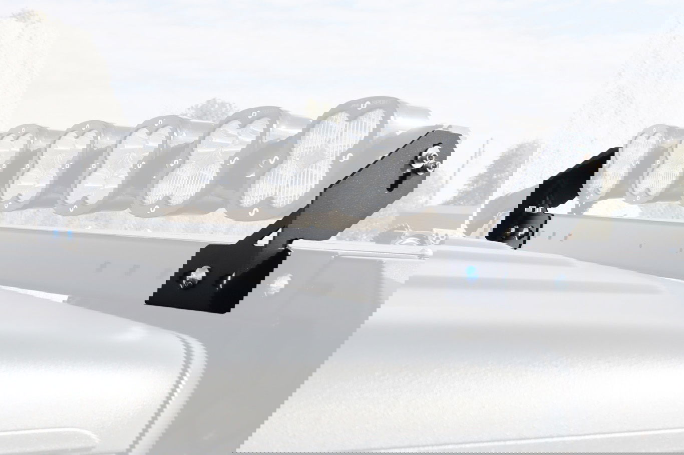 Black-O.P. Bed Rack Light Bar Mount