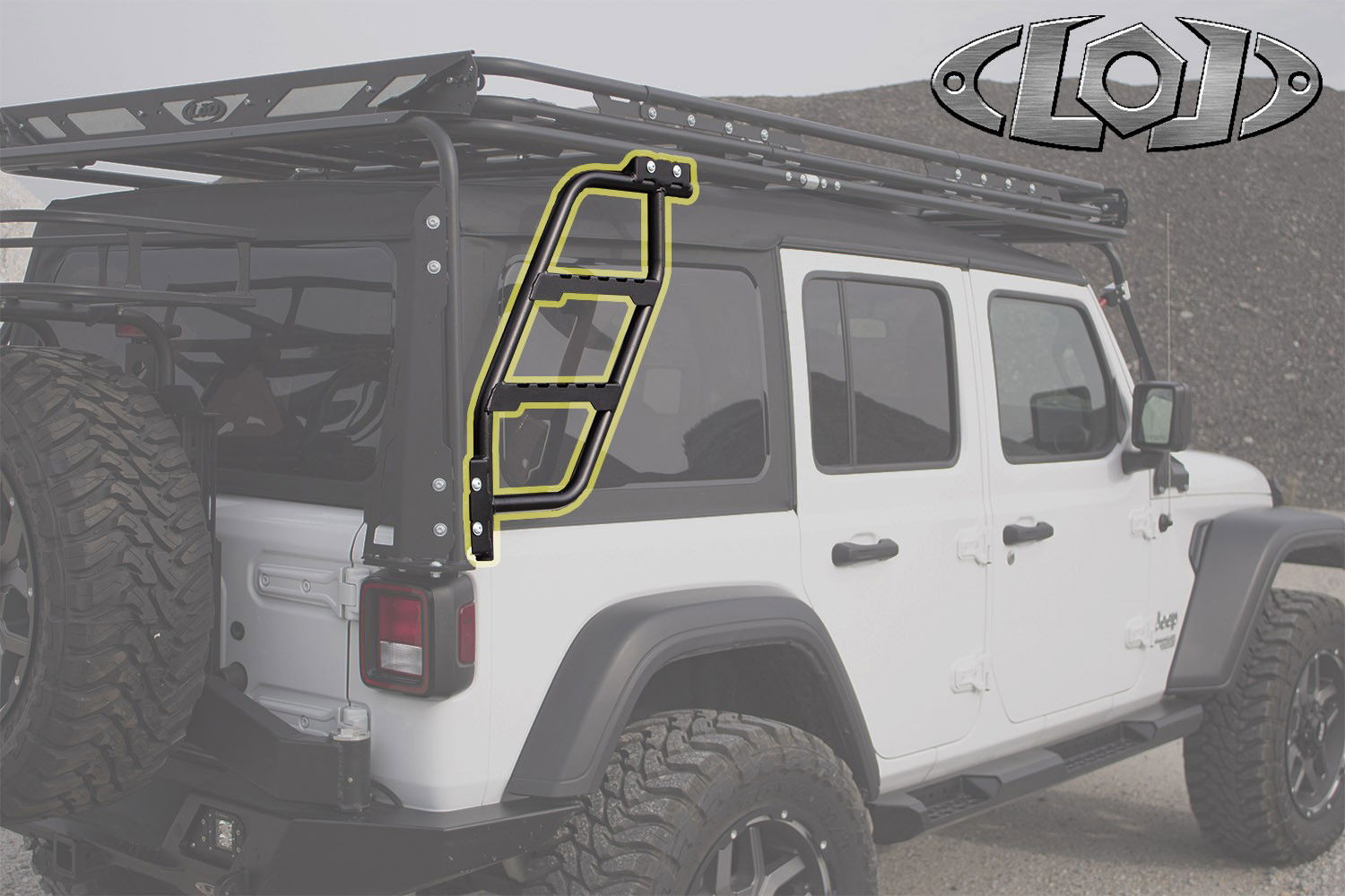JK / JL Destroyer Roof Rack Passenger Side Ladder