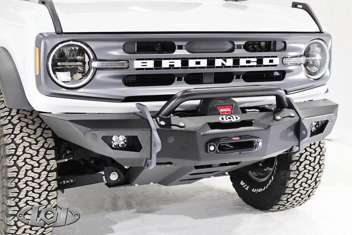 2021+ Bronco Black-O.P. Shorty Winch Front Bumper