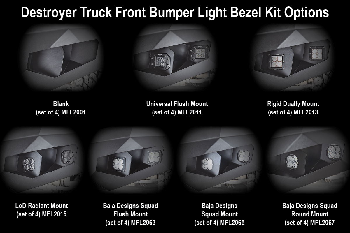 Destroyer Truck Light Bezel Kit