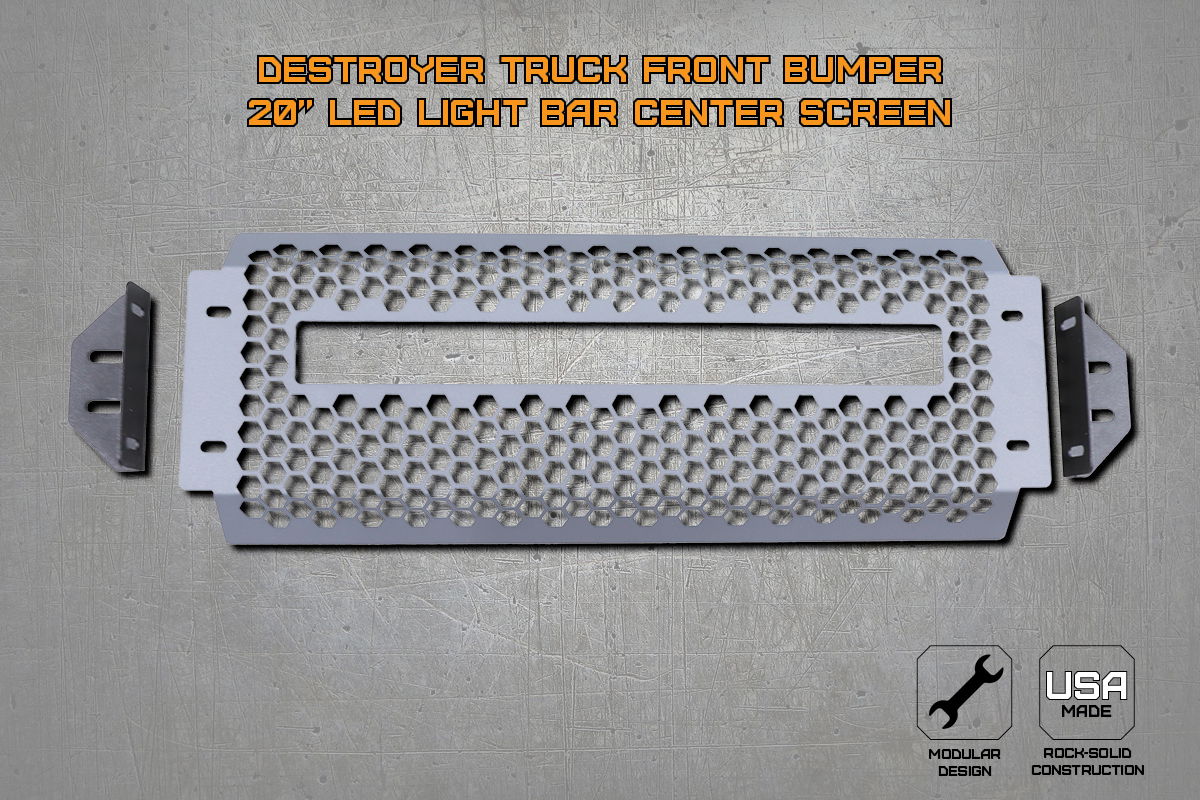 Destroyer Truck Front Bumper 20" LED Light Bar Center Screen