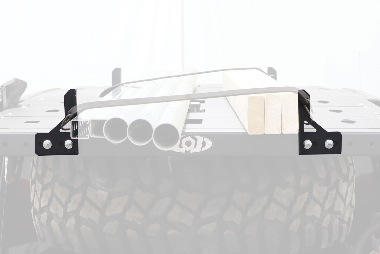 Black-O.P. Bed Rack Load Bar Tie Downs