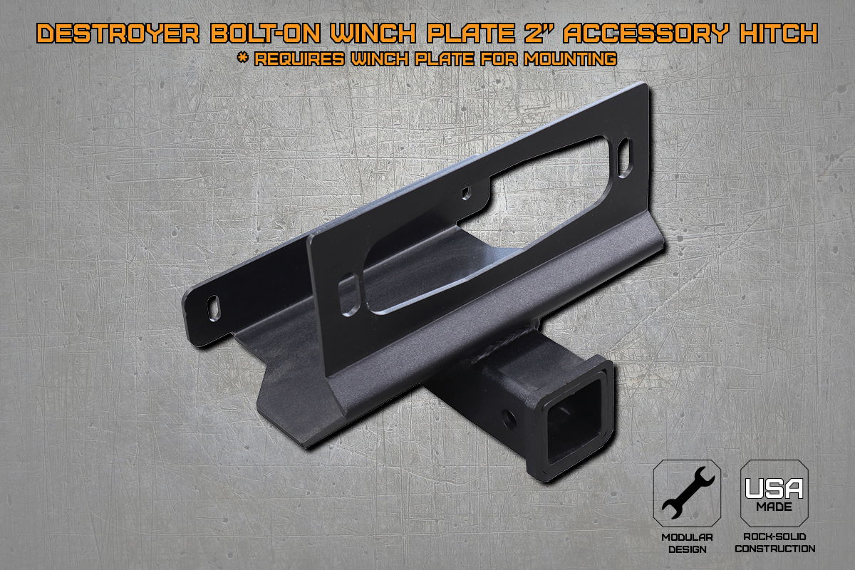 Destroyer Bolt-on Winch Plate 2" Accessory Hitch