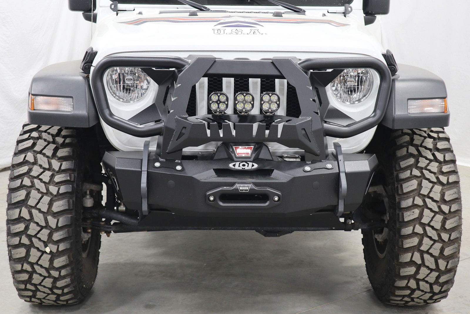 LoD Offroad | JK/JL/JT Black-O.P. Stubby Winch Front Bumper