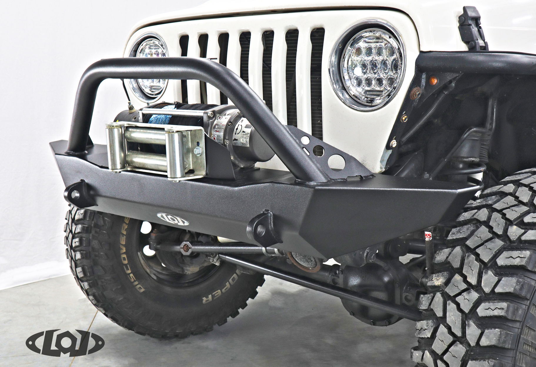 LoD Offroad | TJ/LJ/YJ Destroyer Full Front Bumper -Bare Steel -No
